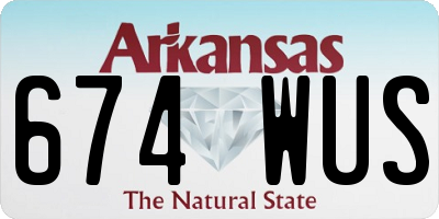 AR license plate 674WUS