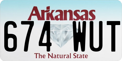 AR license plate 674WUT