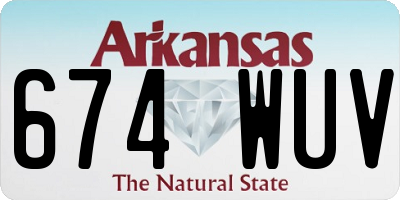 AR license plate 674WUV