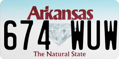 AR license plate 674WUW