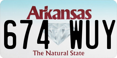 AR license plate 674WUY