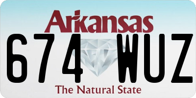 AR license plate 674WUZ