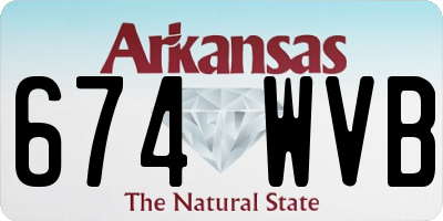 AR license plate 674WVB
