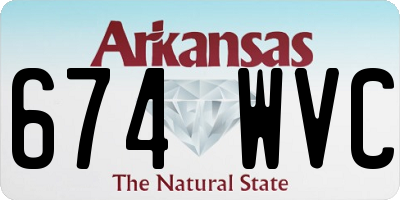 AR license plate 674WVC