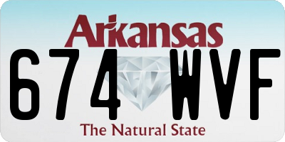 AR license plate 674WVF