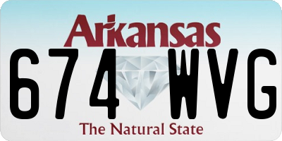 AR license plate 674WVG