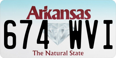 AR license plate 674WVI