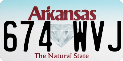 AR license plate 674WVJ