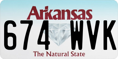AR license plate 674WVK
