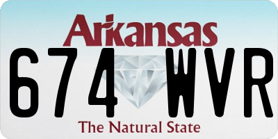AR license plate 674WVR