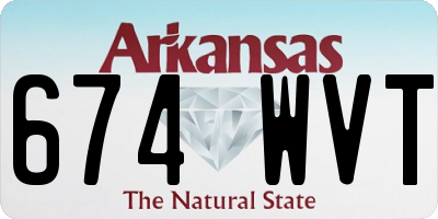 AR license plate 674WVT