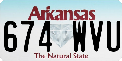 AR license plate 674WVU