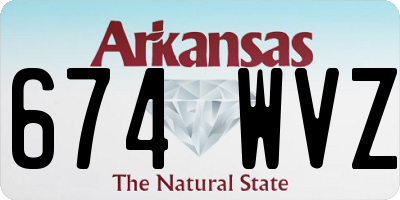 AR license plate 674WVZ