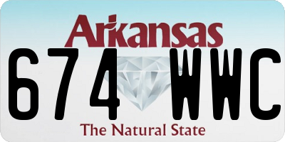 AR license plate 674WWC