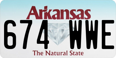 AR license plate 674WWE