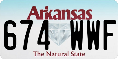 AR license plate 674WWF