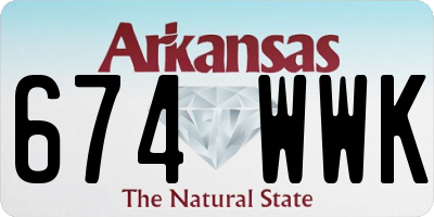 AR license plate 674WWK