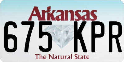 AR license plate 675KPR