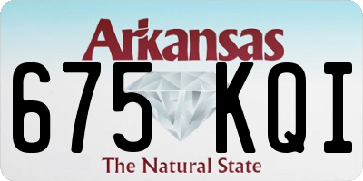 AR license plate 675KQI