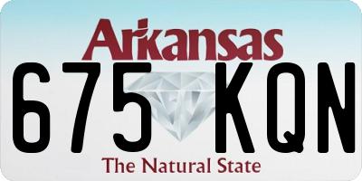 AR license plate 675KQN