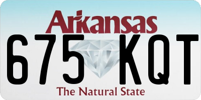 AR license plate 675KQT