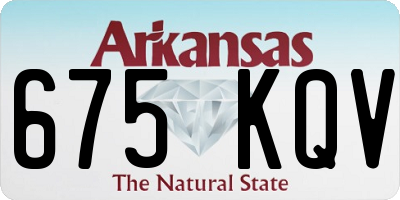 AR license plate 675KQV
