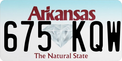 AR license plate 675KQW