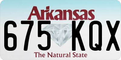 AR license plate 675KQX