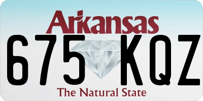 AR license plate 675KQZ