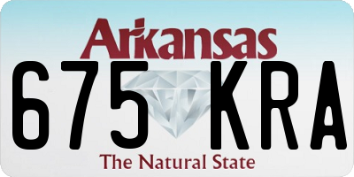AR license plate 675KRA