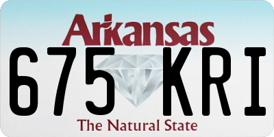 AR license plate 675KRI