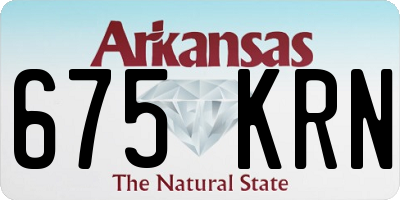 AR license plate 675KRN
