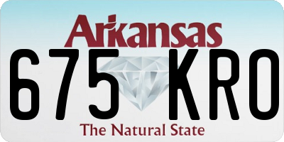 AR license plate 675KRO