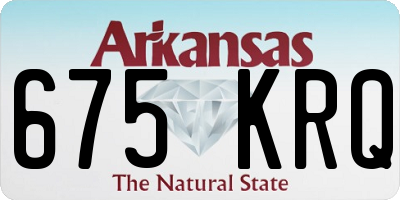 AR license plate 675KRQ