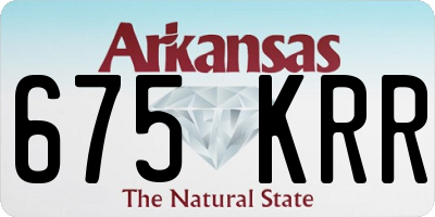 AR license plate 675KRR