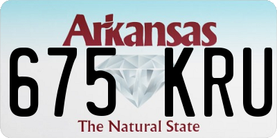 AR license plate 675KRU