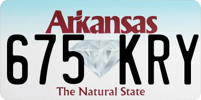 AR license plate 675KRY