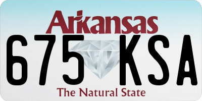 AR license plate 675KSA