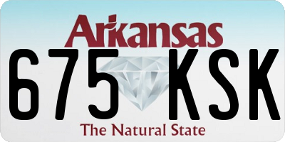 AR license plate 675KSK
