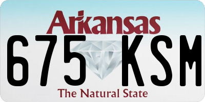 AR license plate 675KSM