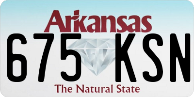 AR license plate 675KSN