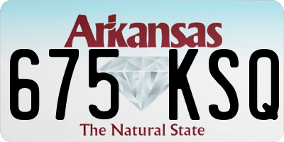 AR license plate 675KSQ