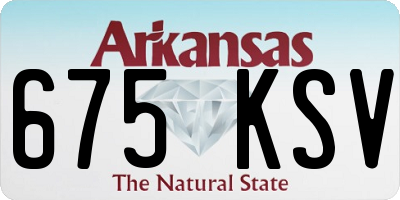 AR license plate 675KSV