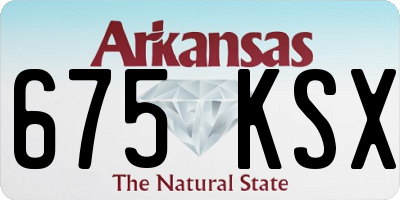 AR license plate 675KSX