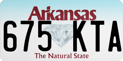 AR license plate 675KTA