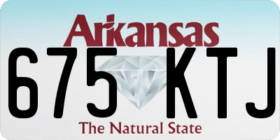AR license plate 675KTJ