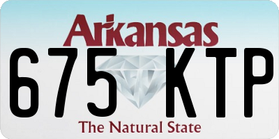 AR license plate 675KTP