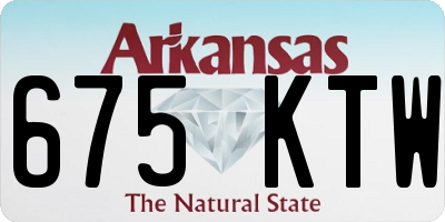 AR license plate 675KTW