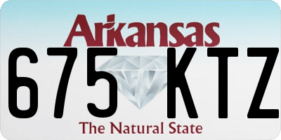 AR license plate 675KTZ