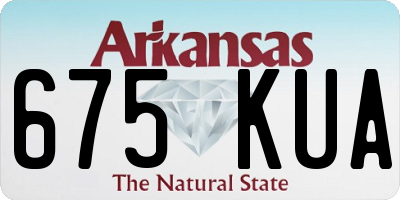 AR license plate 675KUA